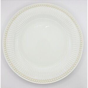 Lenox Butler's Pantry 11-3/8" Dinner Plate Cream with Ribbed & Beaded Rim Mint